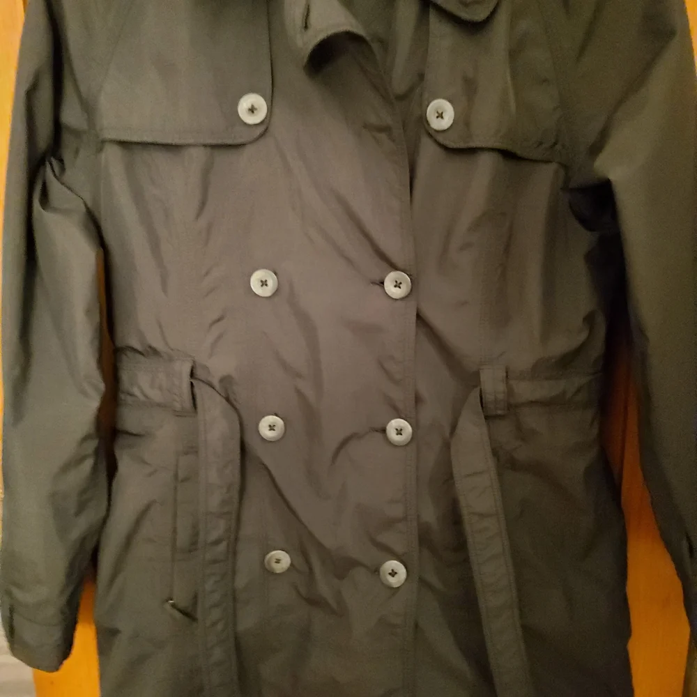 The North Face Black Double-Breasted Jacket Size 12/14 EUC